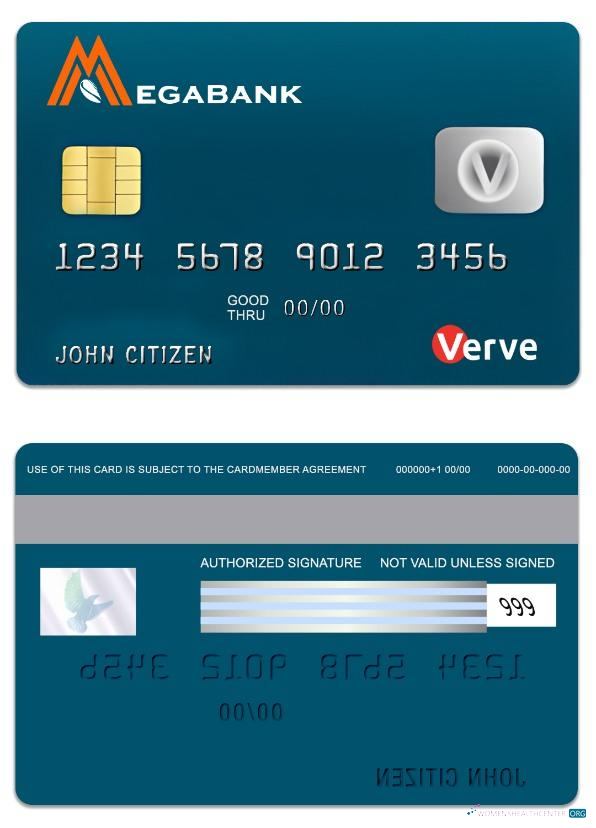 Download Gambia MegaBank Verve card Photoshop template